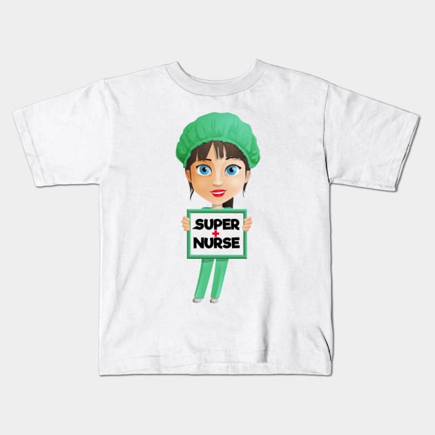 Super Nurse Kids T-Shirt by rjstyle7